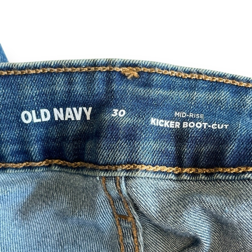Old Navy Kicker Bootcut Jeans 30 Plus Size New Blue Jeans Boot Cut - Picture 9 of 10